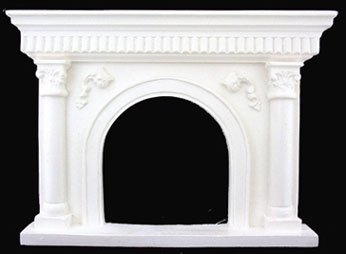 Dollhouse Miniature Arched Fireplace